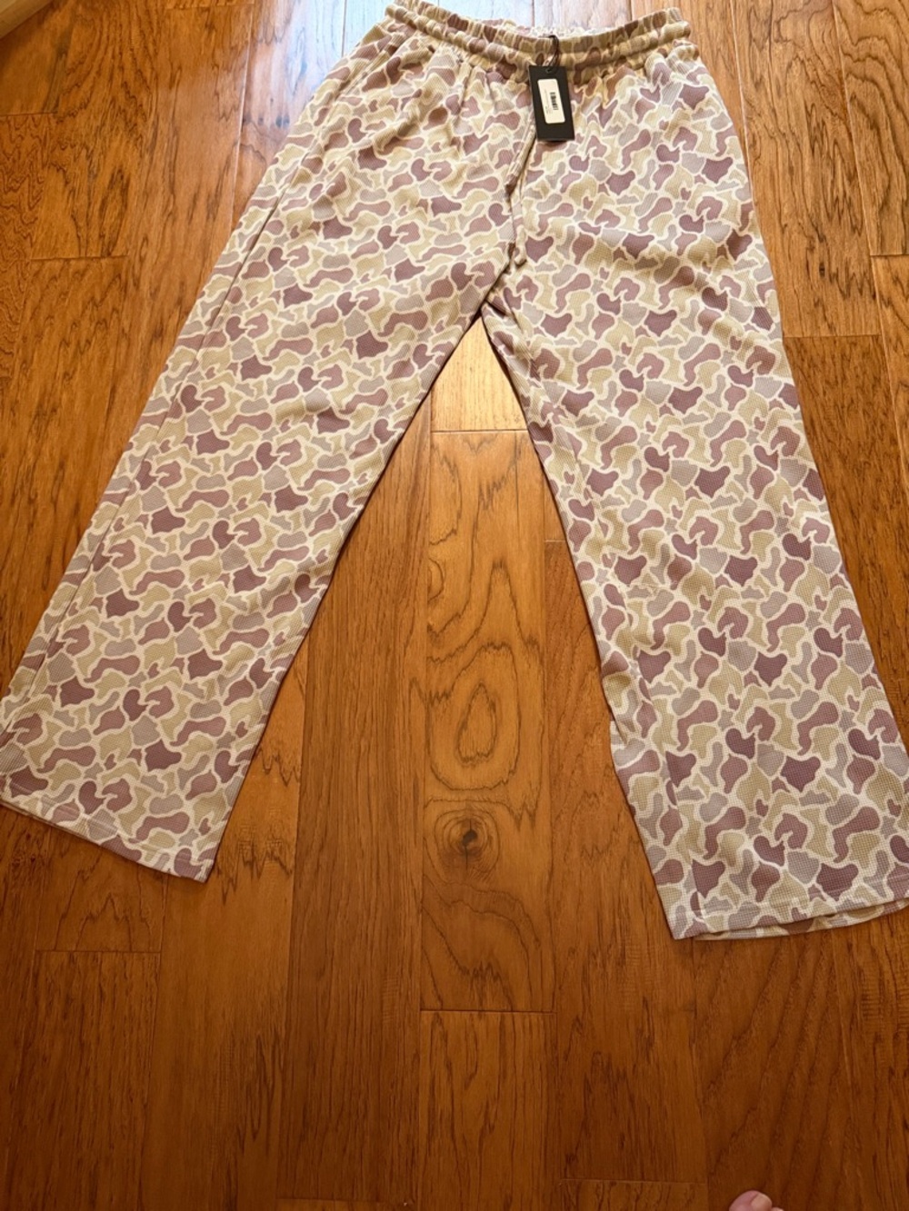 Lu Lu Mac Wide Leg Pants in Brown, green  & Cream Camo